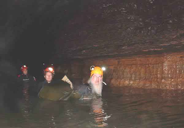 The long swim at Snail Shell Cave - Tennessee September 2004